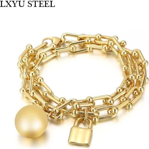 LXYUSTEEL Bracelets With Charms