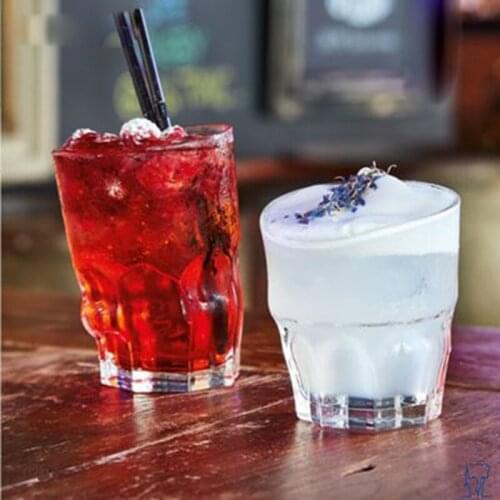 Set of 2 irregular style fashion party club whiskey wine glass cups GLA-148