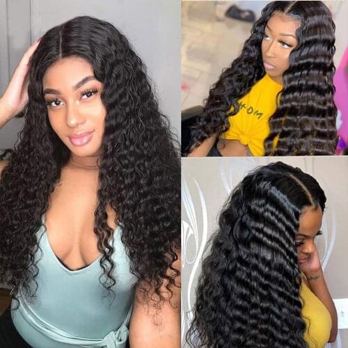 Deep Wave Frontal Wigs Lace Front Human Hair Wigs For Women 30 Inch 4x4 5x5 Lace Closure Wigs 13x4 Malaysian Lace Frontal Wig