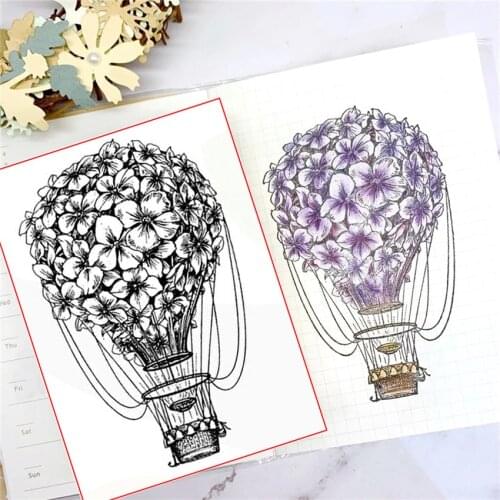 Lovely Flower Balloon Transparent Clear Silicone Stamp for Card Making DIY Scrapbooking Photo Album Decorative