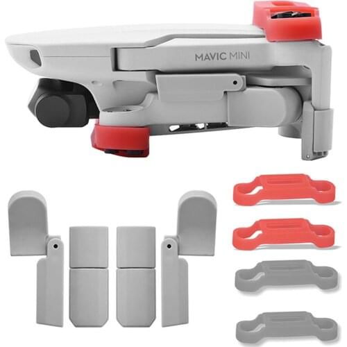 Extended Landing Gear Leg Support Protector for DJI Mavic Mini Drone Propeller Stabilizer Silicone Fixed Binding Belt