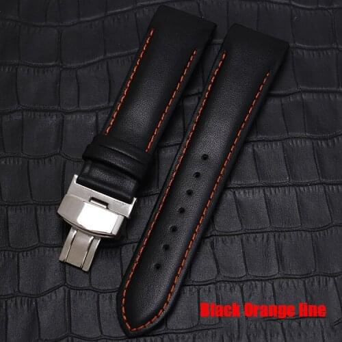 Watch Accessories Band Men 22 23 24mm Watch Bracelet Clasp Leather Watch Strap Belt for Tissot kutu T035407A T035617A Series