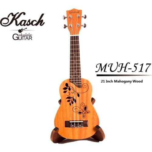 Kasch 21'' Compact Ukelele Ukulele Hawaiian Mahogany Aquila Rosewood Fretboard Bridge Soprano Stringed Instrument 4 Strings