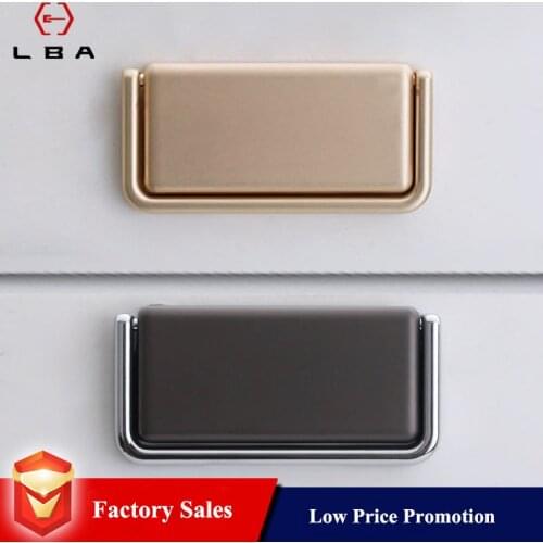 Bedroom Drawer Flush Handles Zinc Alloy Decorative Furniture Closet Door Handle Modern Simple Wardrobe Cabinet Gold Handles