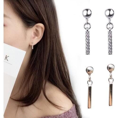 925 Sterling Silver Crystal Earrings Stud Earring for Women Fashion Jewelry Brincos Joyas De Plata 925 aretes de mujer eh1299