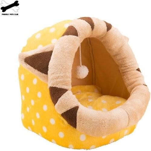 Winter Cat Litter Cartoon Animal Nest Semi-closed Pet Nest Dog Toy House For Cat Pet Supplies Kennel
