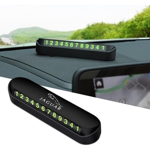 1Pcs ABS Car Luminous Hidden Car Temporary Parking Card For Jaguar X S F XF XE XJ XK XEL XFL XJL XJ6 XJS XKR XFR F-Type F-Pace
