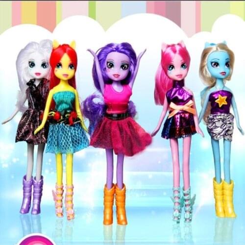 5Pcs/Lot 25cm PVC My Pet Ponies Horse Action Figures Doll Toy for Little Girls Gift