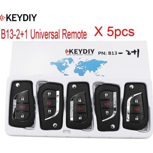 5PCS/LOT , KEYDIY Original Universal B Series Remote Control B13-2+1 For KD900K/D900+/URG200/KD-X2 Key Programmer