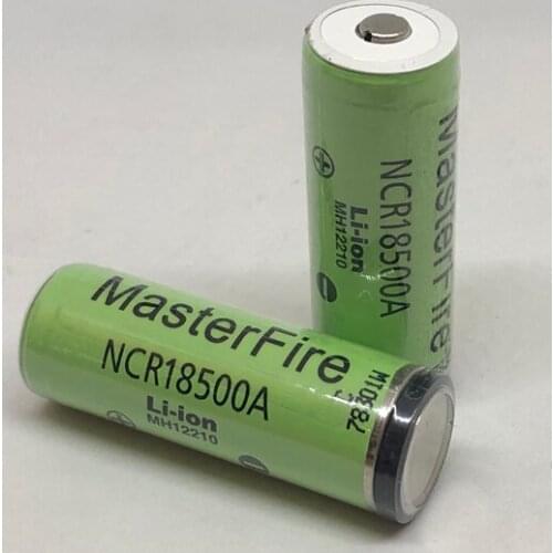 MasterFire 2pcs/lot Original Protected 3.7V NCR18500A 2000mah Rechargeable Battery Li-Ion Batteries Cell with PCB For Panasonic