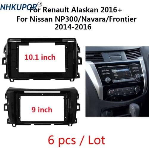 6 pcs Car Radio Fascia For Renault Alaskan Nissan NP300/Navara/Frontier Auto Stereo Dash Panel Frame Kit