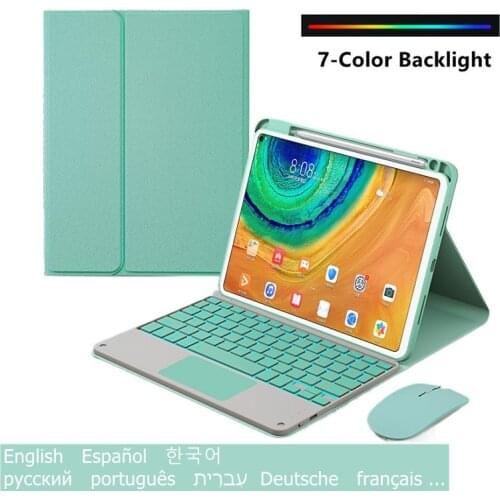 Touchpad Backlit Keyboard Case for Huawei MatePad Pro 12.6 inch Cover for Huawei Matepad Pro 12 6 2021 Spanish Korean Keyboard