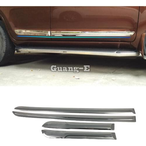 Top For Toyota RAV4 2009 2010 2011 2012 Car Styling Cover ABS Chrome Side Door Body Trim Stick Strip Lamp Molding Bumper 4pcs