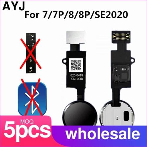 5pcs 6th Generation JC Home Button For iPhone 7 8 Plus SE 2020 7P 8P Return Function Solution No Touch ID Bluetooth Short Flex