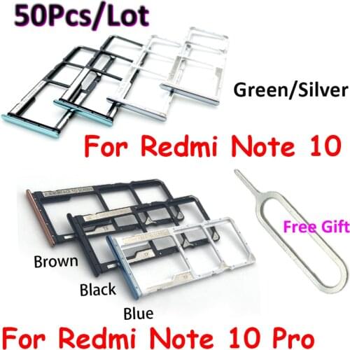 50Pcs/Lot，SIM Card Tray Slot Holder Adapter Accessories For Redmi Note 10 Pro/ For Redmi Note 10