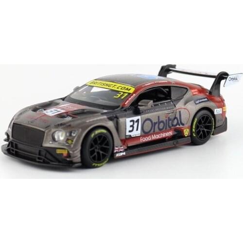 1:32 Scale/Diecast Metal Toy Model/Blancpain Racing Bentley GT3 NO.31/Sound & Light Car/Pull back Educational Collection
