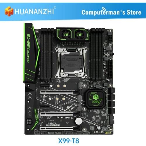 HUANANZHI X99 T8 X99 Motherboard Intel XEON E5 LGA2011-3 All Series DDR3 RECC NON-ECC memory dual NVME M.2 Server workstation