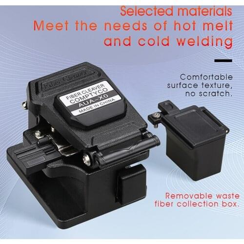 New AUA-X0 High-precision fiber cleaver with waste fiber box, fiber optic cable cutter, fiber heat fusion splicer cutter