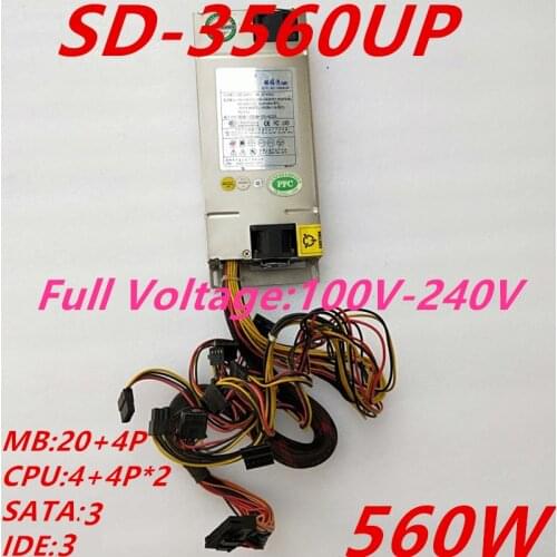 New PSU For R-Senda 1U MAX 560W Power Supply SD-3560UP