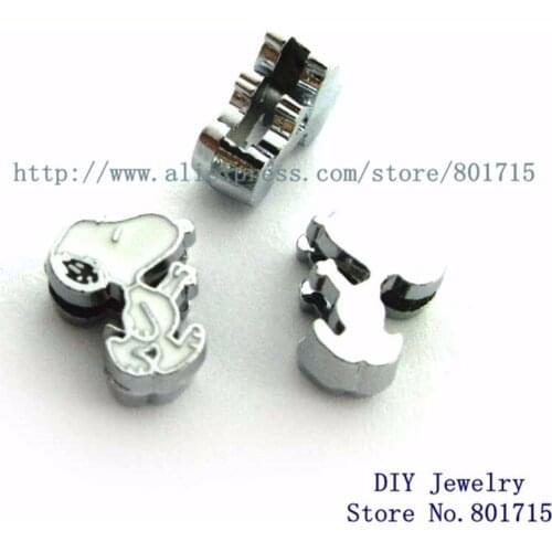 8mm slide charms cartoon charactors dog 100pcs wholesales DIY charms Internal Dia.8mm fit 8mm band wholesalesfreeship SL0241