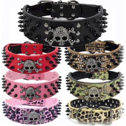 Spiked Studded Small Large Cat Collar Rivet Accessory Hond Neck Strap For Kitten Necklace Leather PU Pitbull BullCat Pet