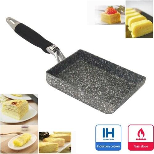 Square Non-Stick Fried Eggs Pans Aluminium Alloy Frying Pan Maker Breakfast Pot Mini Kitchen Cooking Tools Anti-Scalding Handle