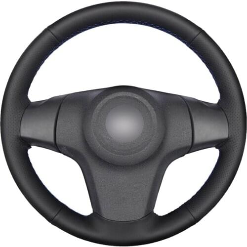 Hand-stitched Black Diy Artificial Leather Car Steering Wheel Cover for Chevrolet Niva 2009-2017 (3-Spoke)