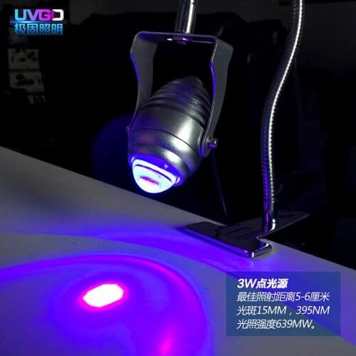 3W 395nm wavelength Ultraviolet UF nail Dryer LED UV glue curing lamp green oil purple manicure light for gel varnish