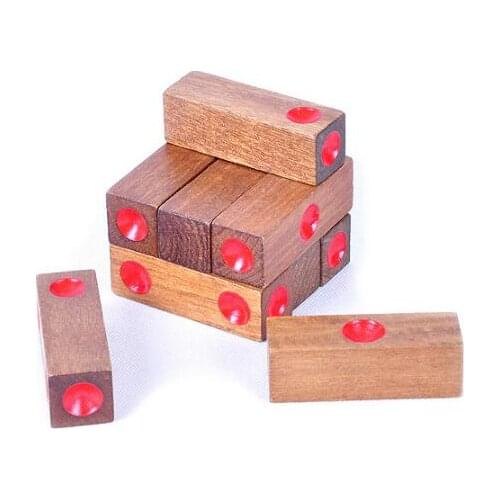 High Difficulty Level Dice IQ Wooden Cube Puzzle Brain Teaser Game for Adults