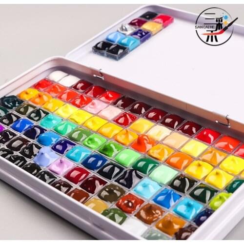 Japan Hb Halbein Watercolor Pigment Sub-Packaging 108 Color Suit Hand Account Sub-packaging Test Color 0.5ml Art Painting