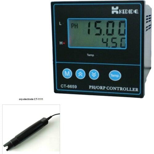 LCD CT-6659 PH/ORP Controller CT-6659+Industry ORP Sensor CT-1111 10M Line