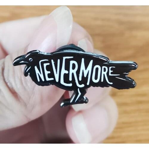 Raven enamel pin