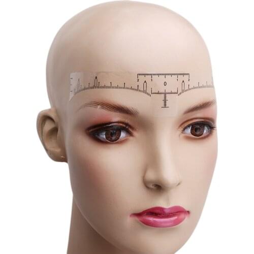 10/50/100 Pcs White Disposable Accurate Ruler Permanent Makeup Tebori Eyebrow Shaping Tools Tattoo Measurement Rulers Sticker