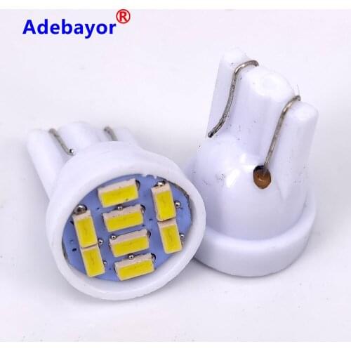 500pcs White T10 8 Smd 3014 LED 8smd 8led 194 168 192 W5W Wedge Led Reading Lamp Interior Lights DC 12V