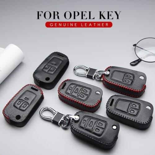 Genuine Leather Car Key Cover Case For Opel Signum Astra K J H Vivaro Zafira A Antara Insignia Corsa Meriva A Key Ring Shell