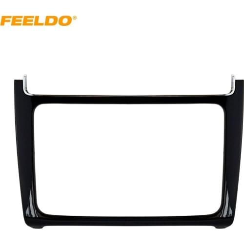 FEELDO Glossy Black 2DIN Car Refitting Radio Stereo DVD Frame Fascia Dash Panel Installation Kits For Volkswagen #2161