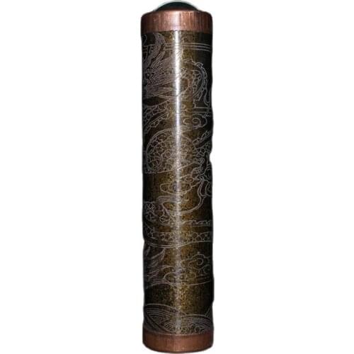 China old Beijing old goods Old pure copper carved dragon figure kaleidoscope