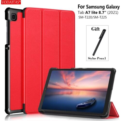 Flip Stand Leather Funda Capa For Samsung Galaxy Tab A7 Lite 8.7 inch SM-T220 SM-T225 Coque Cover T220 T225 Magnetic Case