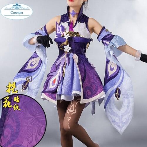 New Game Genshin Impact Keqing Cosplay Costume halloween costumes for women Mixed Purple