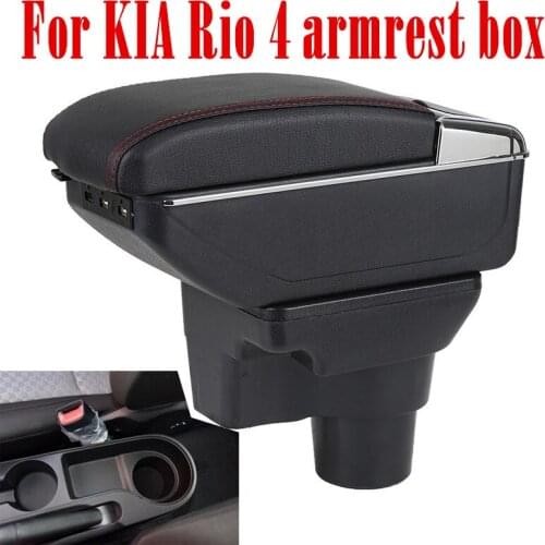 For 2017 KIA Rio 4 armrest box central Store content box cup holder ashtray interior car-styling decoration accessory part
