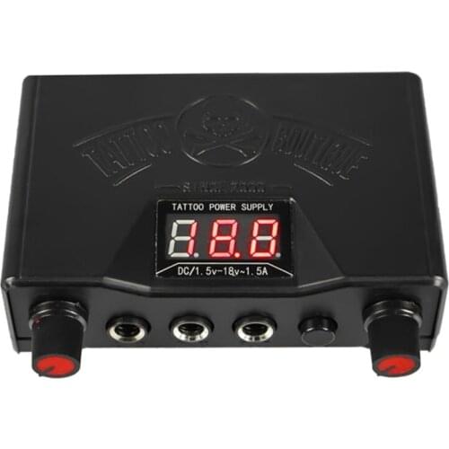 AU/EU/UK/US PlugPortable Mini Tattoo Power Supply Dual LED 3 Digital LCD Display Screen Tattoo Machine