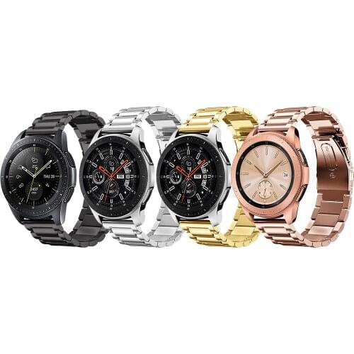 18mm 20mm 22mm Watch Band Strap For Samsung Galaxy 3 Watch 42 46mm GEAR S3 Active2 Classic quick release Stainless Steel