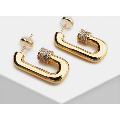 11 zircinia screw geo dangle earrings for women jewelry punk ins handmade drop earrings