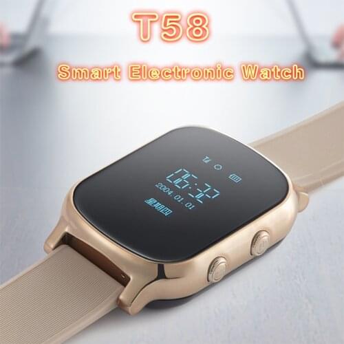 T58 Realtime GPS Tracker Smart Watch Kids Child Elder Bracelet Personal Locator GSM Tracking Device LBS WiFi Call Free Web APP