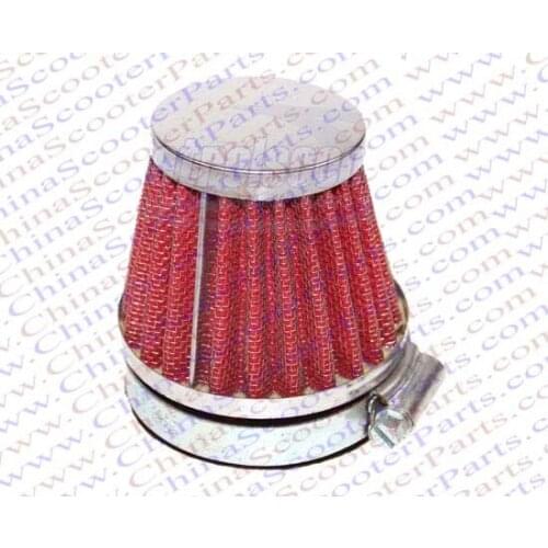 35MM Air filter Red Grid Silver Cap Mini Moto Dirt Pit Bike ATV Quad Scooter Buggy Pocket Parts