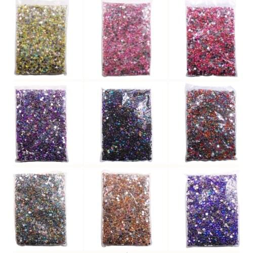 High Quality 10000pcs 4mm Acrylic Satellite Rhinestone Flatback Crystal AB Round Crystal Colorful Stone For Clothes Decoration