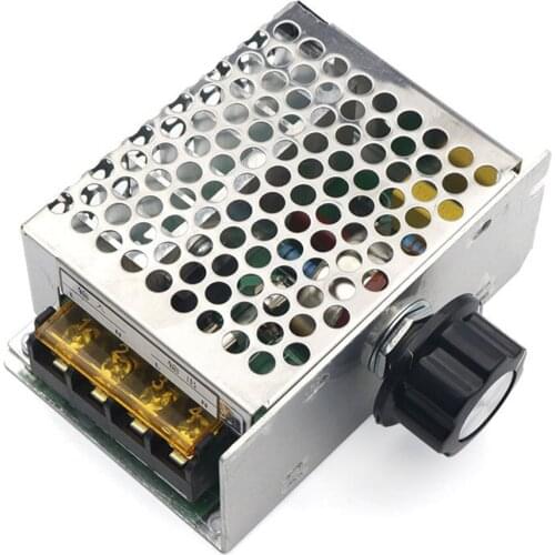 AC 110V-220V 4000W High Power Thyristor SCR Adjustable Motor Speed Controller Dimmers Voltage Regulator Thermostat