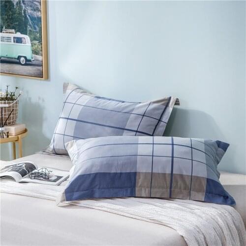 100% cotton simple modern pillow case 2pcs printing pillow cover home linens cushion cover Pillowcases Decorative Cushion covers