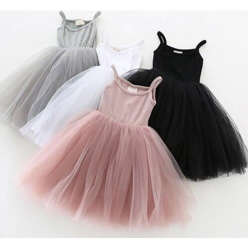 2021 Baby Kids Dresses for Little Girls Summer Party Wedding Childrens Princess Sleeveless Tutu Dress Clothes Girls Casual Wear