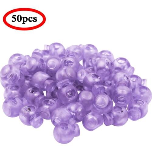 50Pcs Lanyard Drawstring Rope Ends Stopper Single Hole Spring Loaded Cord Locks Plastic Toggles Clothing Bags Shoelace Fasteners